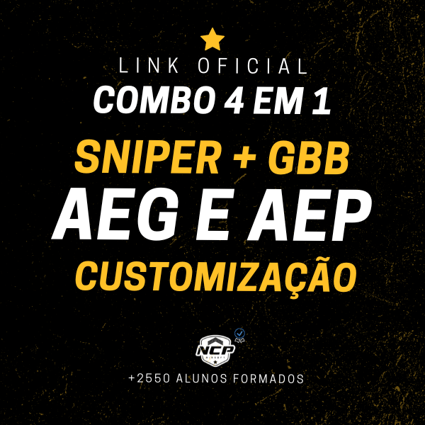 Combo 4 em 1 - Manutenção de AEG, GBB, SNIPER e Customização