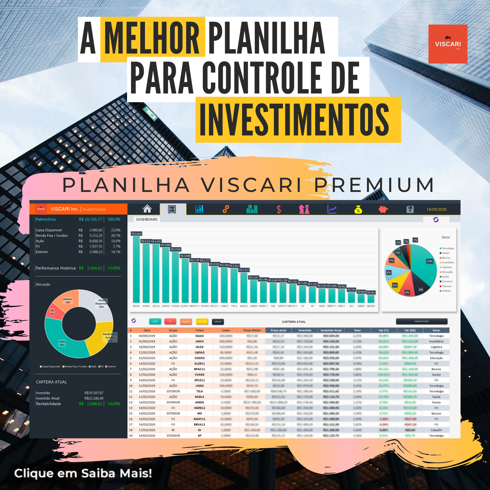 A Melhor Planilha para Controle de Investimentos